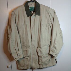 Woolrich Ducks Unlimited Large Khaki Barn Coat Corduroy Collar (0746G2)